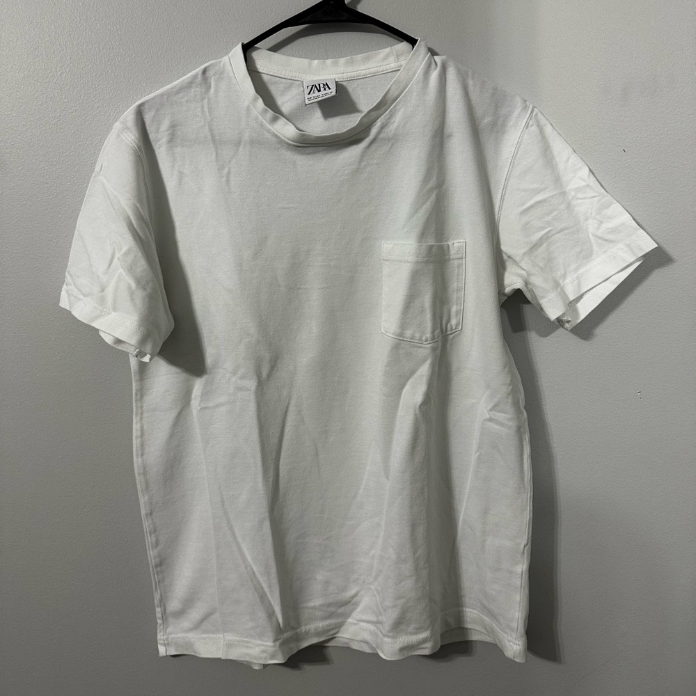 Zara Men White T-Shirt Size Small